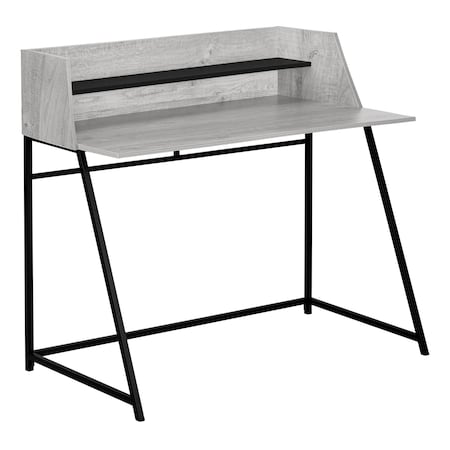 Computer Desk, Home Office, Laptop, Storage Shelves, 48L, Work, Metal, Laminate, Grey, Black